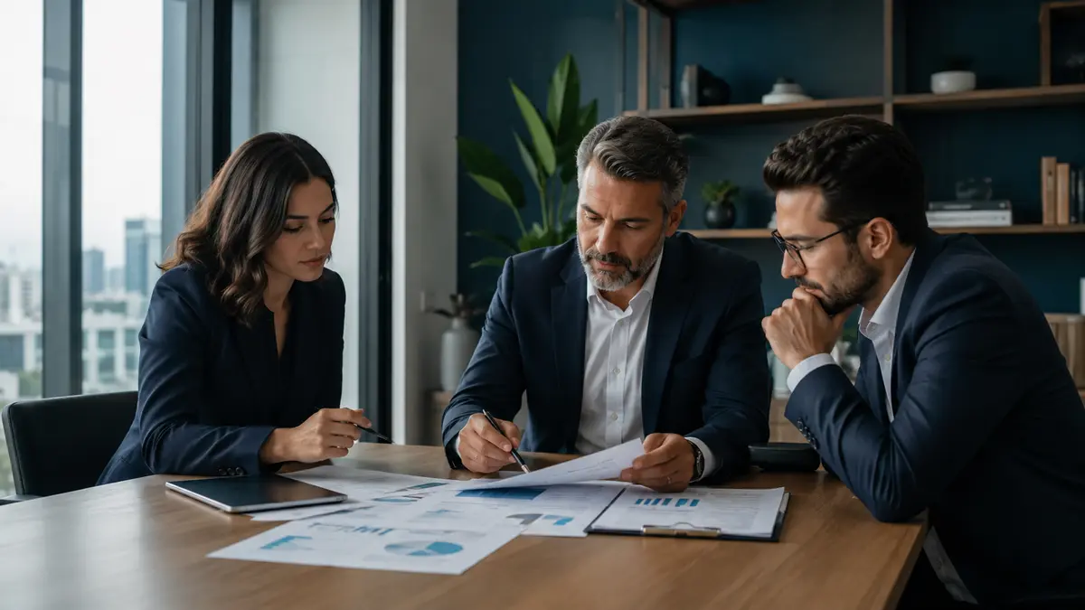 CFO organiza a gestão financeira com dois profissionais em empresa em crescimento