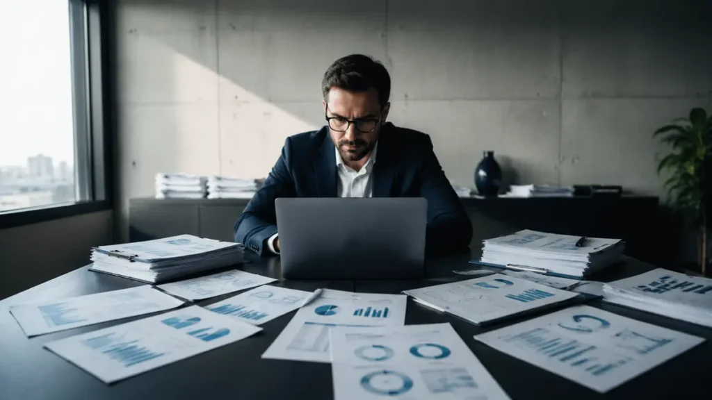 Controller centraliza informações financeiras e relatórios em um notebook