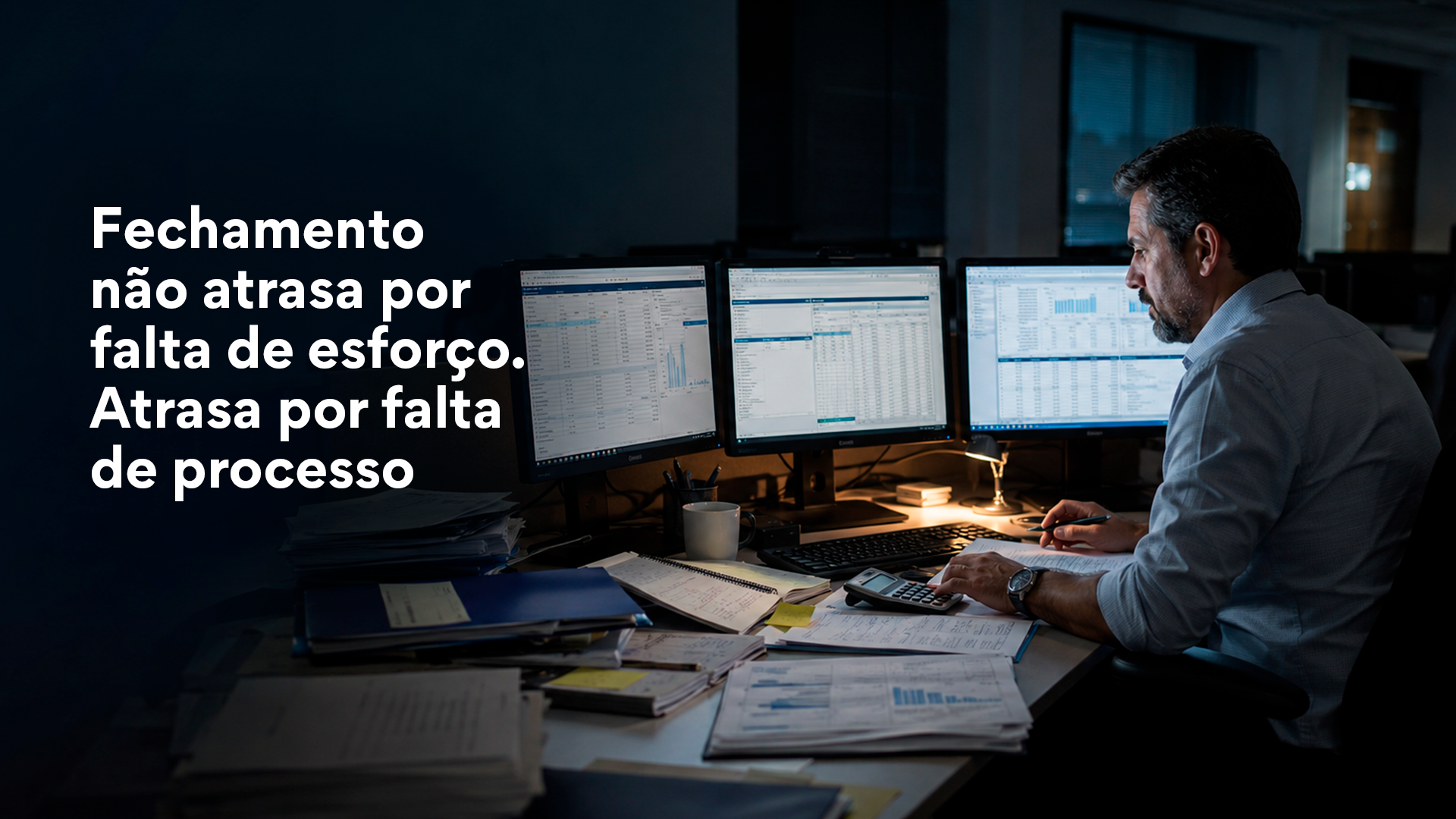 Fechamento não atrasa por falta de esforço. Atrasa por falta de processo